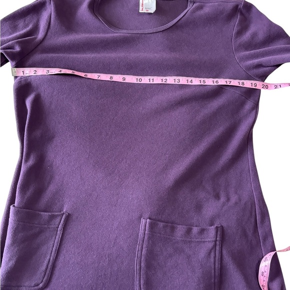 Hanna Andersson Women’s XS Midi Dress Purple Pockets Heavy Duty Cotton Blend USA - Picture 9 of 9
